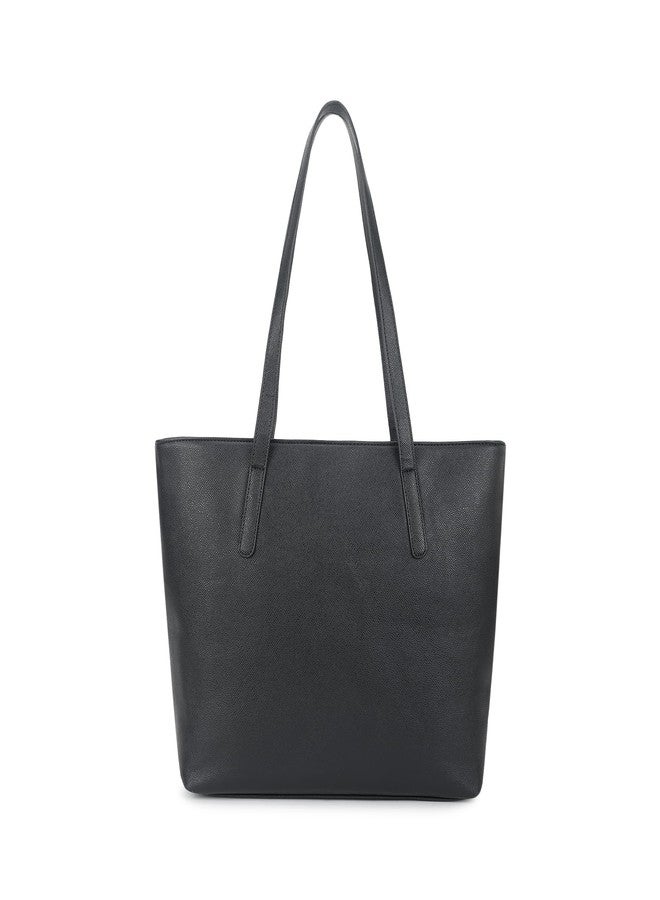 Fastrack Casual Laptop Tote Bag For Girls, Large Size With A Zipper Closure And Padded Laptop Compartment, Compatible With Laptops Up To 14 Inches, Double Handle Bag, Black - Image 5